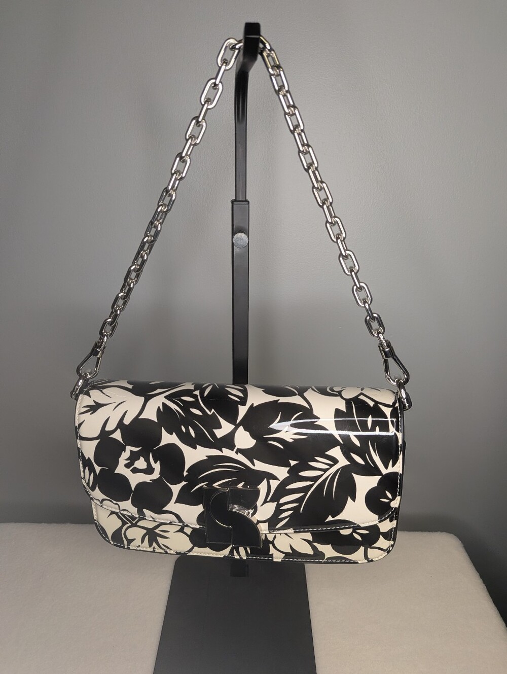 Kate Spade Dakota Tropical Foliage Patent Leather Small Crossbody Bag NWT